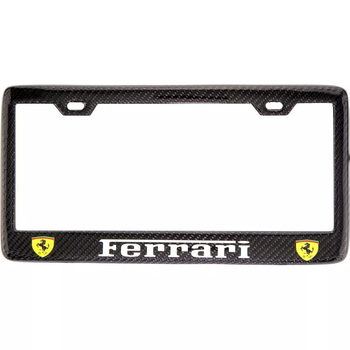 Carbon Fiber License Plate Frame - FERRARI