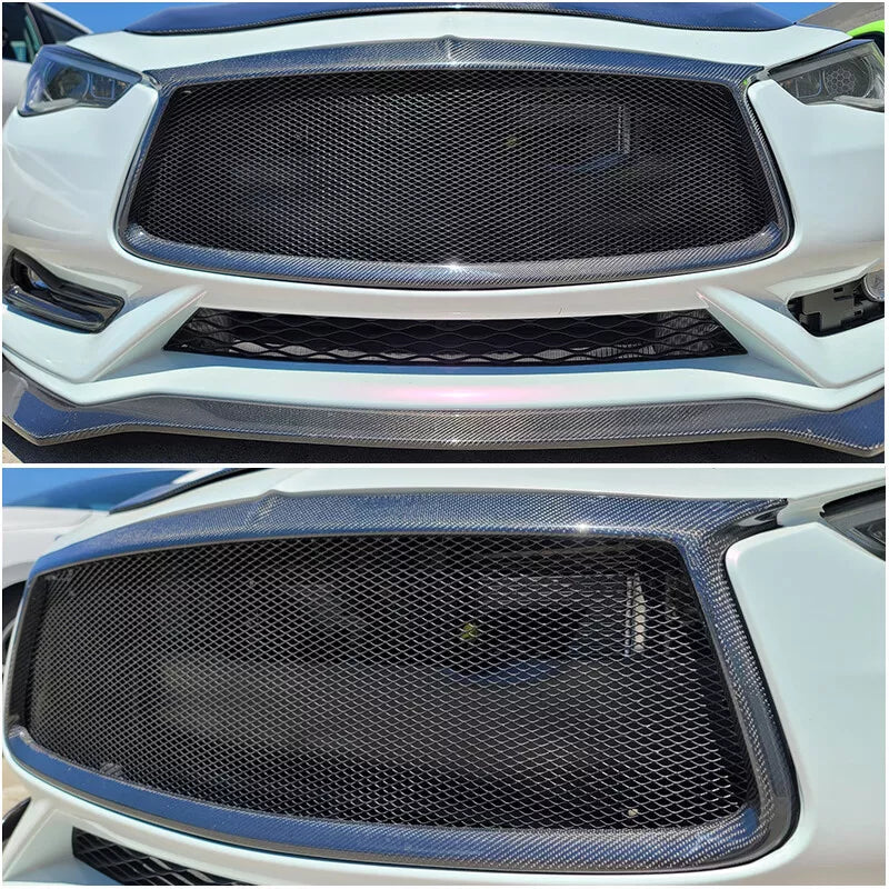 Carbon Fiber Grill Overlay -  Infiniti Q60 2016-22