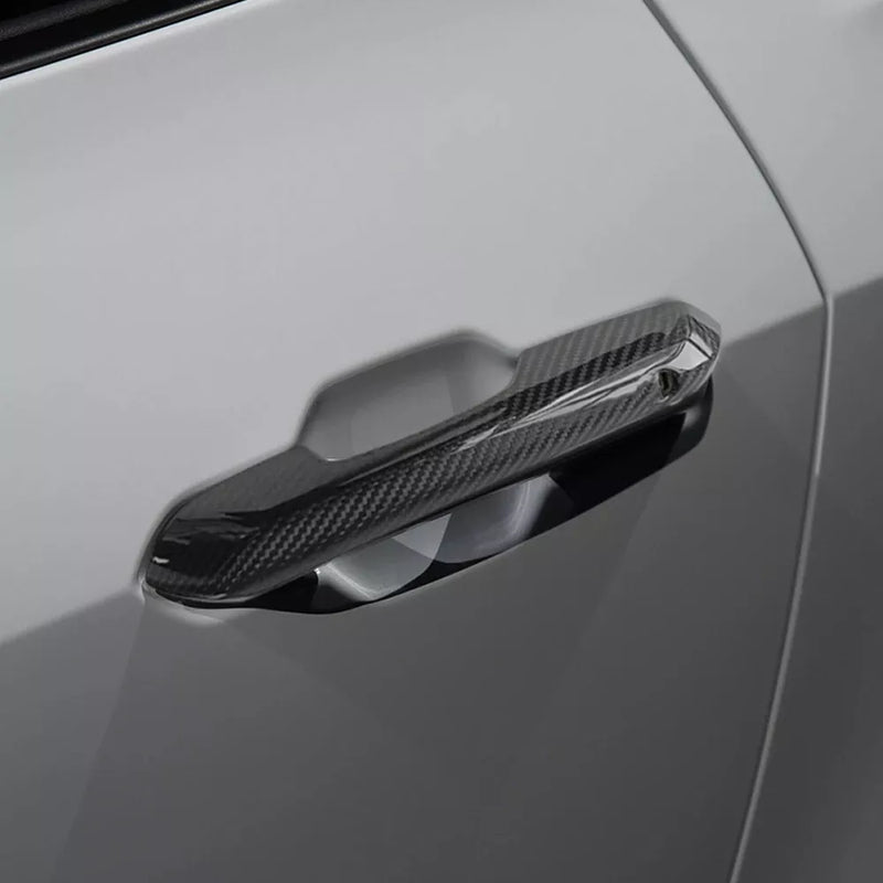 Dry Carbon Fiber Outside Door Handle Cover Trim - Ford Mustang 2024