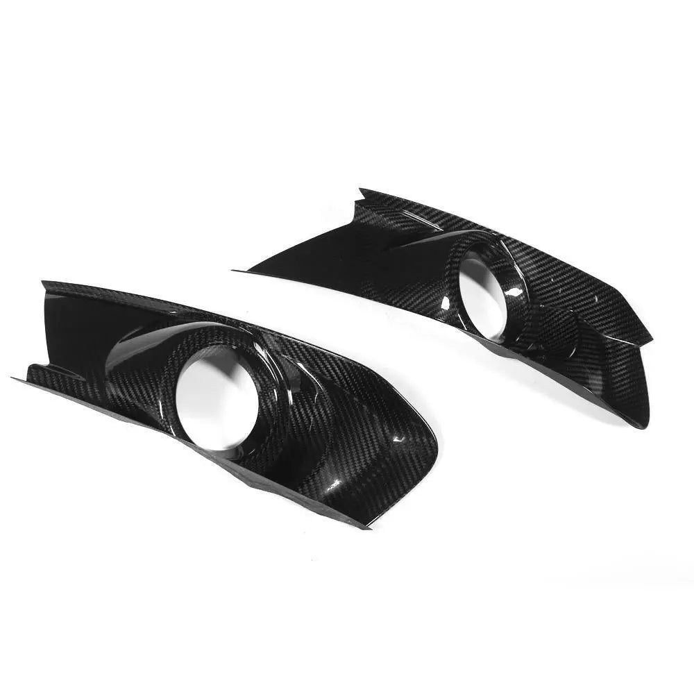 Carbon Fiber Front Bumper Fog Light Bezel Cover - Ford Mustang