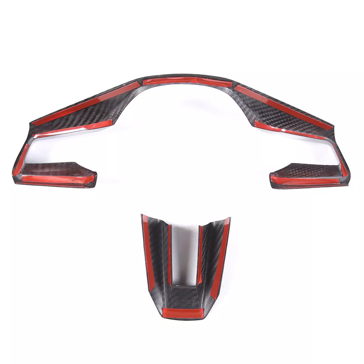 Dry Carbon Fiber Steering Wheel Cover Trim - Porsche taycan 2019-2023