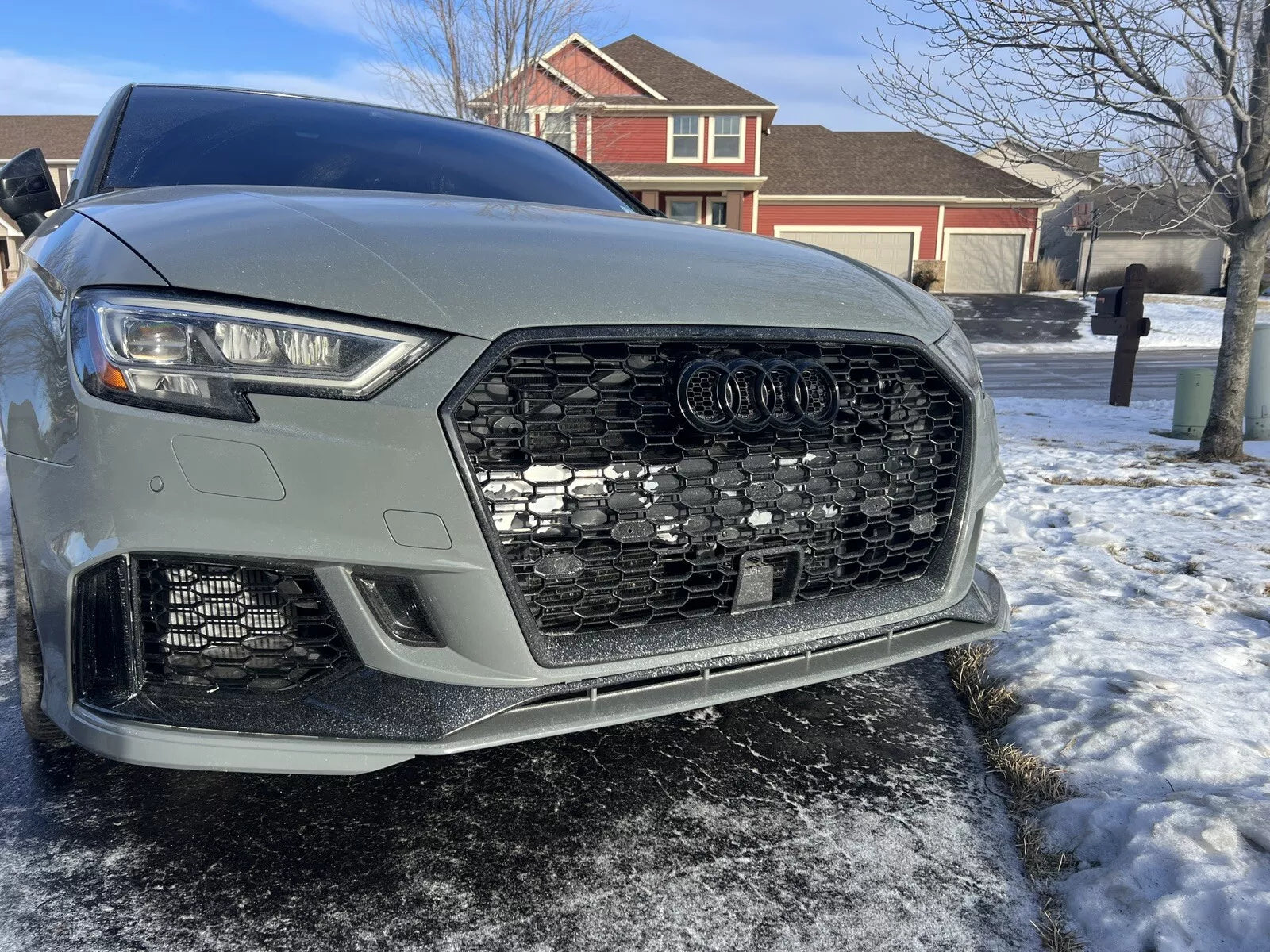 Gloss Black RS3 Style Front Grille - Audi A3/S3 2017-2019 8v