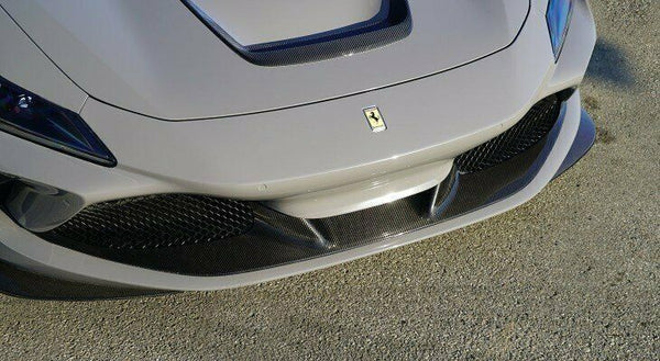 Carbon Fiber Front Bumper Lip Cover - Ferrari F8 Tributo
