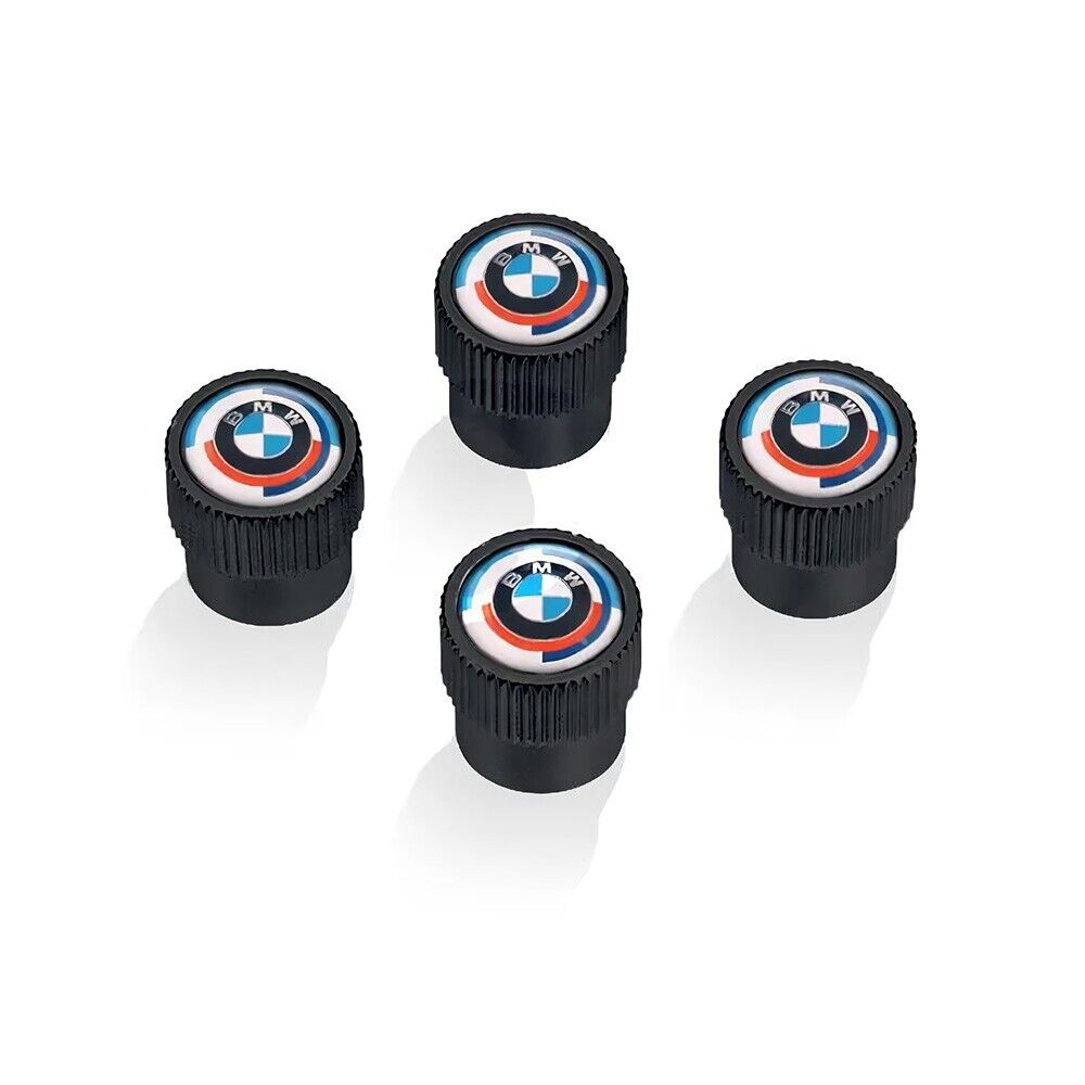 BMW 50th Anniversary M Sport Wheel Tire Air Valve Caps Stem