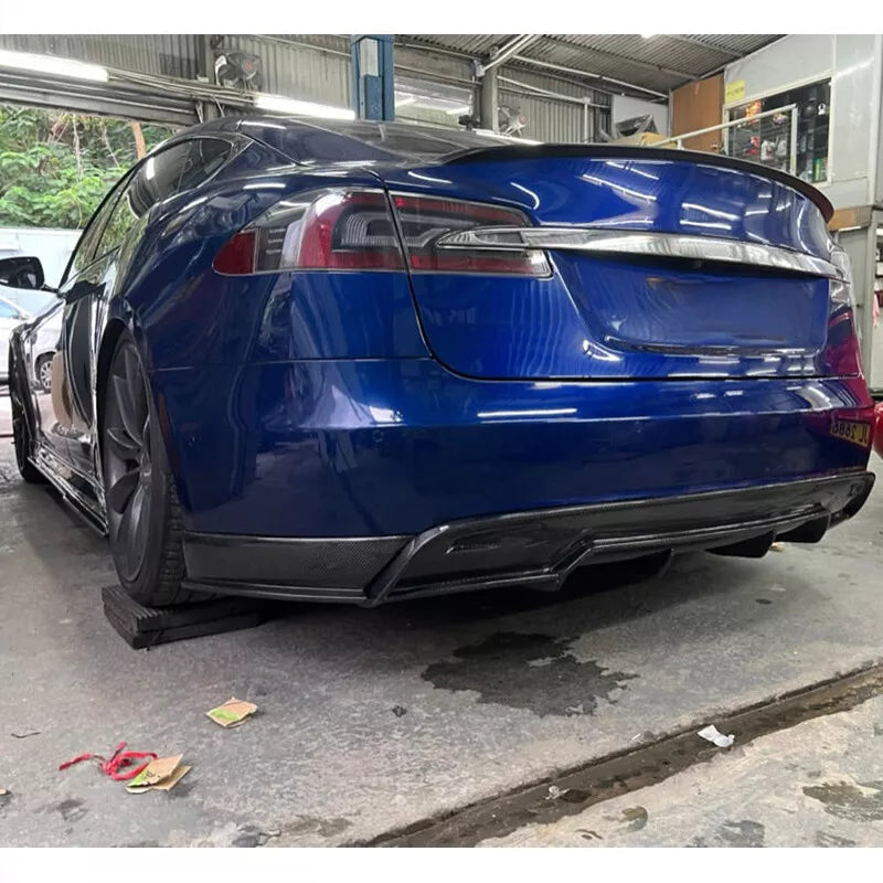 Carbon Fiber Rear Diffuser - Tesla Model S 2016-2019