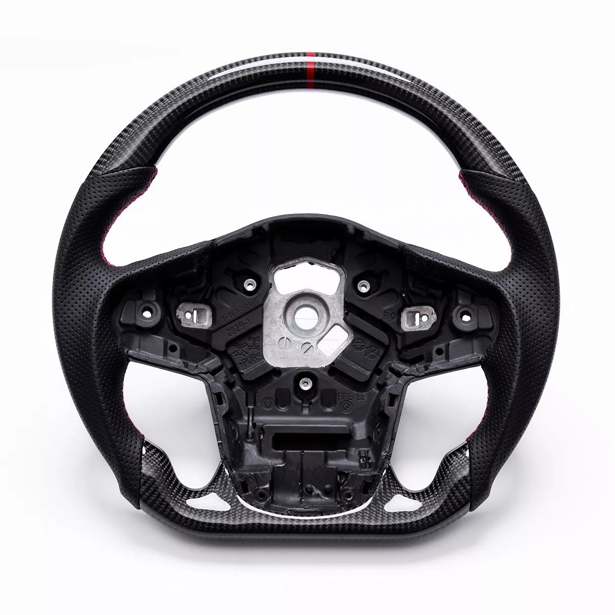 Carbon FIber Steering Wheel W/ Red Stripe - Toyota 2019-2024 Supra