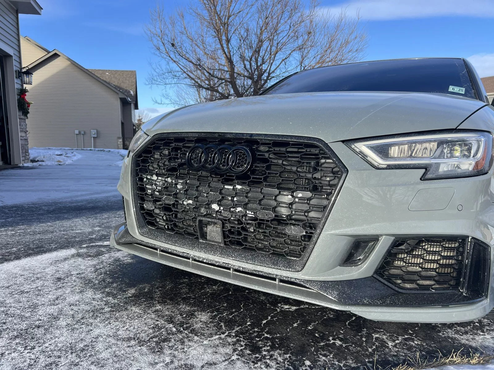 Gloss Black RS3 Style Front Grille - Audi A3/S3 2017-2019 8v