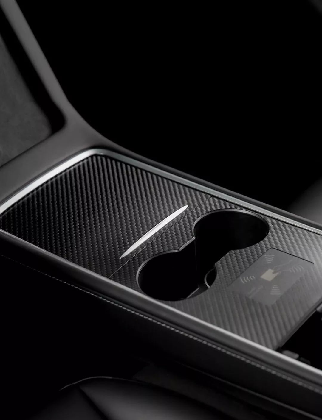 Carbon Fiber Interior Center Console Cover for Tesla Model 3 & Y