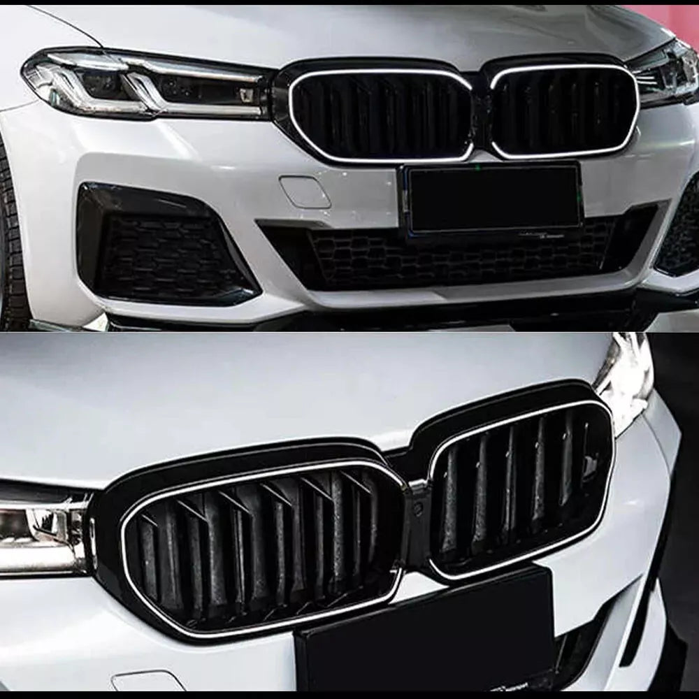 Gloss Black Front Grille w/ LED - BMW G30 5 series