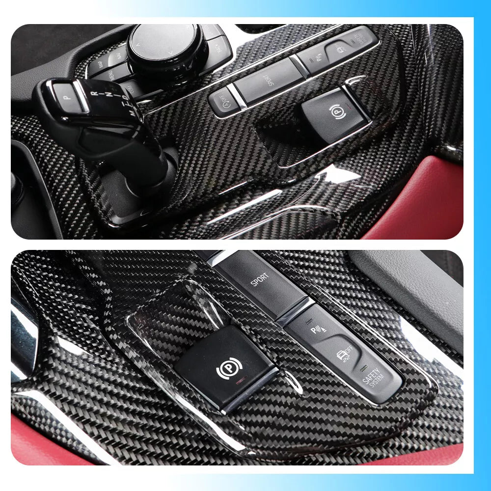 Carbon Fiber Gear Shift Panel Trim Gloss - Toyota Supra A90 MK5