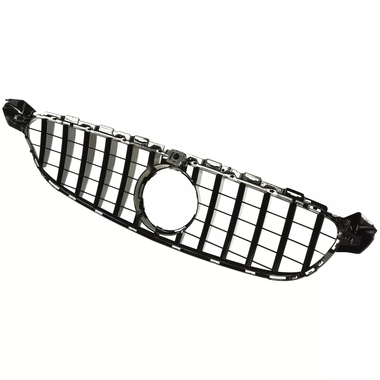 Gloss Black GT R Grille Grill For Mercedes-Benz W205 C63 C63S 2015-2018