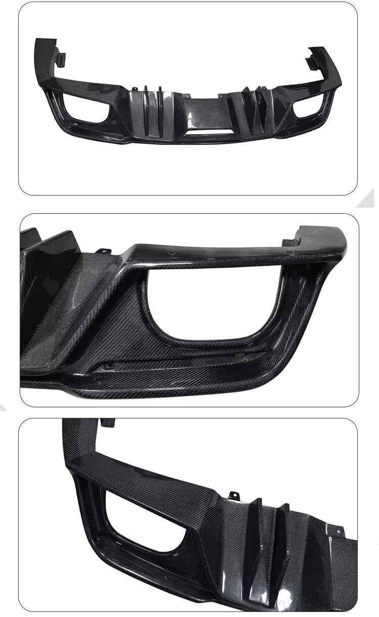 Carbon Fiber GT500 Style Rear Bumper Diffuser - Ford Mustang 2018-2022