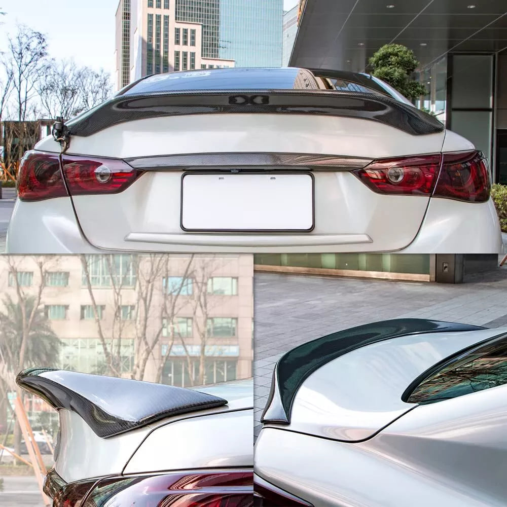 Carbon Fiber Rear Spoiler - 2014-23 Infiniti Q50