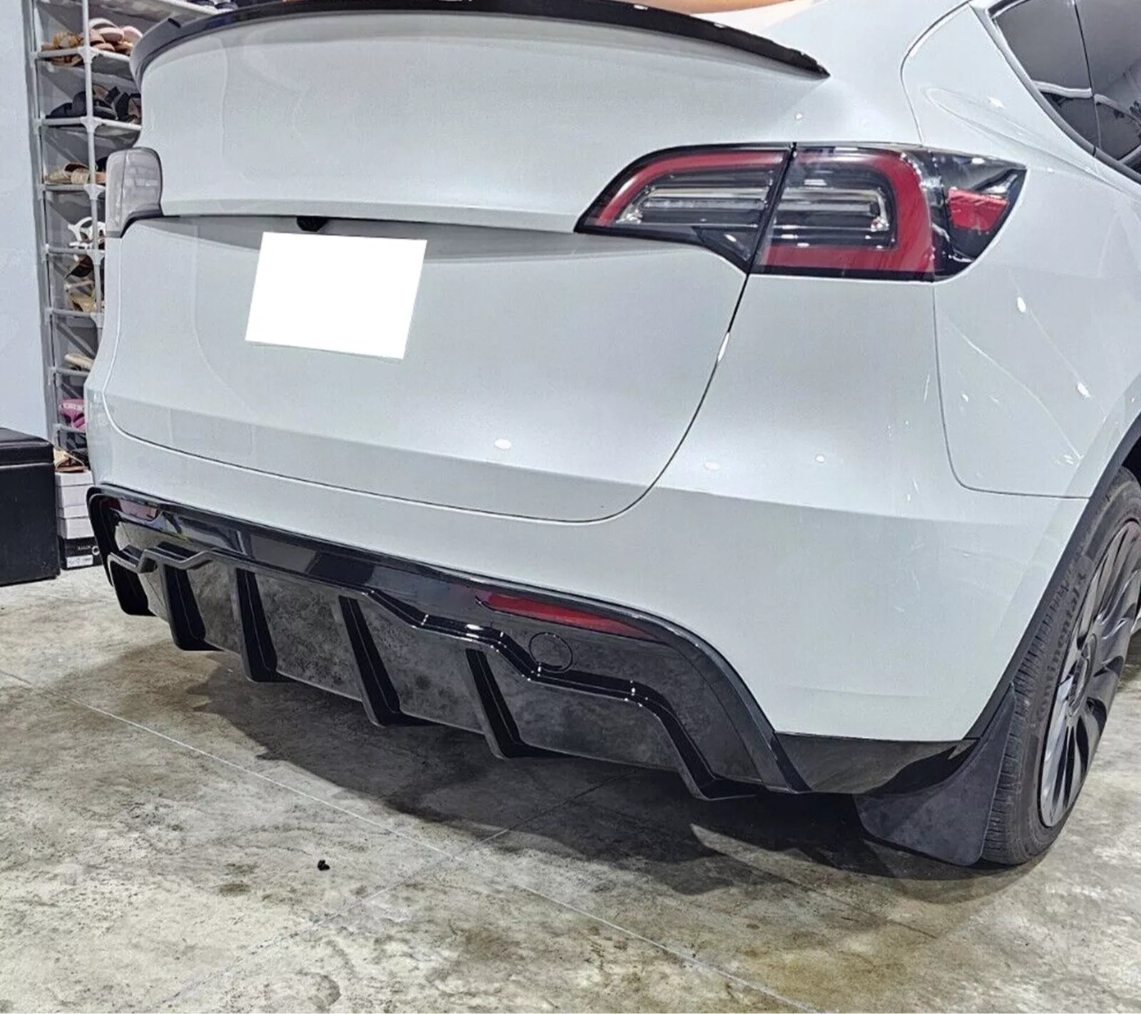 Gloss Black Rear Diffuser V1  - 20-24 Tesla Model Y