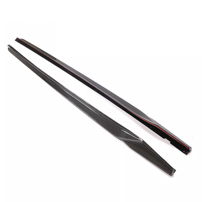 Carbon Fiber Side Skirts Extensions Panel - 22-25 Honda Civic