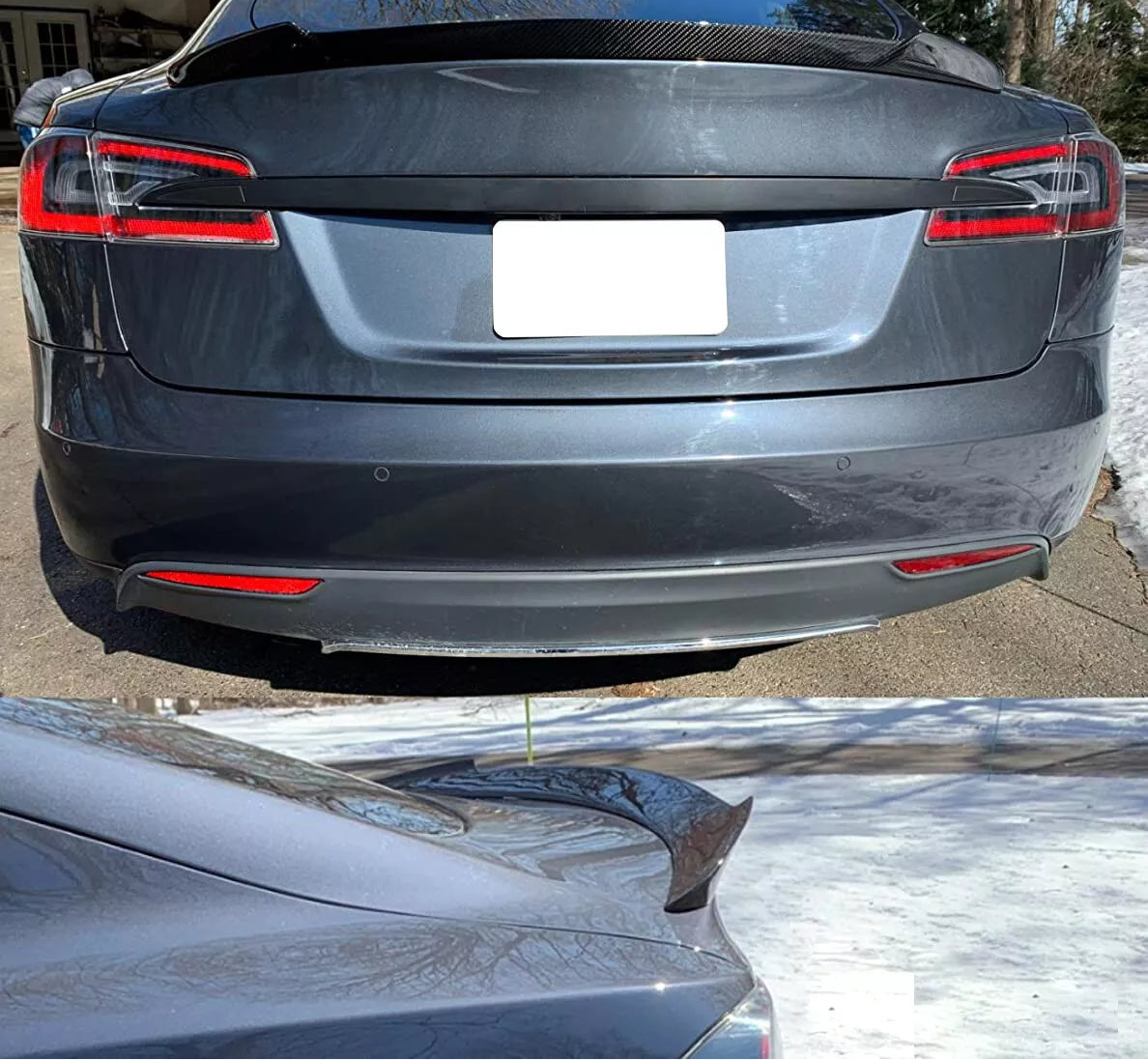 Carbon Fiber H Style Spoiler- 12-24 Tesla Model S