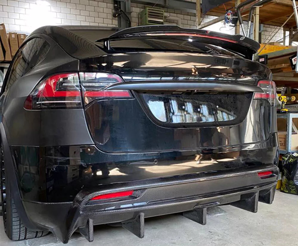 Carbon Fiber Rear Diffuser -  Tesla Model X 2016-21