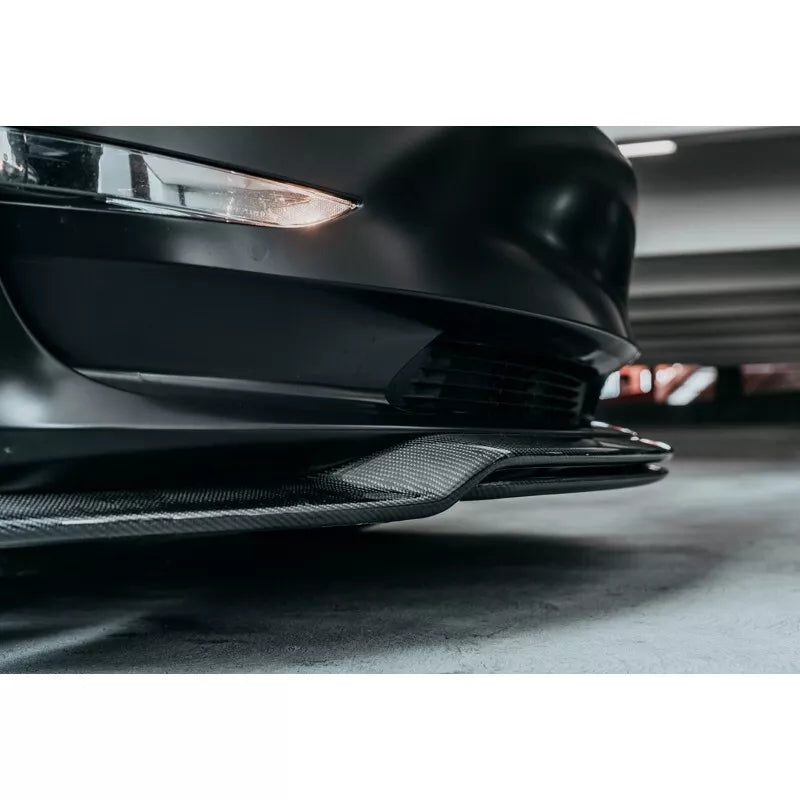 Carbon Fiber R Style Front Lip - Tesla model 3