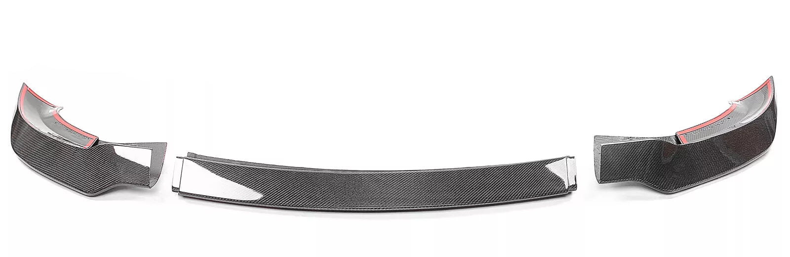 Carbon Fiber Front Lip (3pc) -  17-23 Tesla Model 3 Track Pack