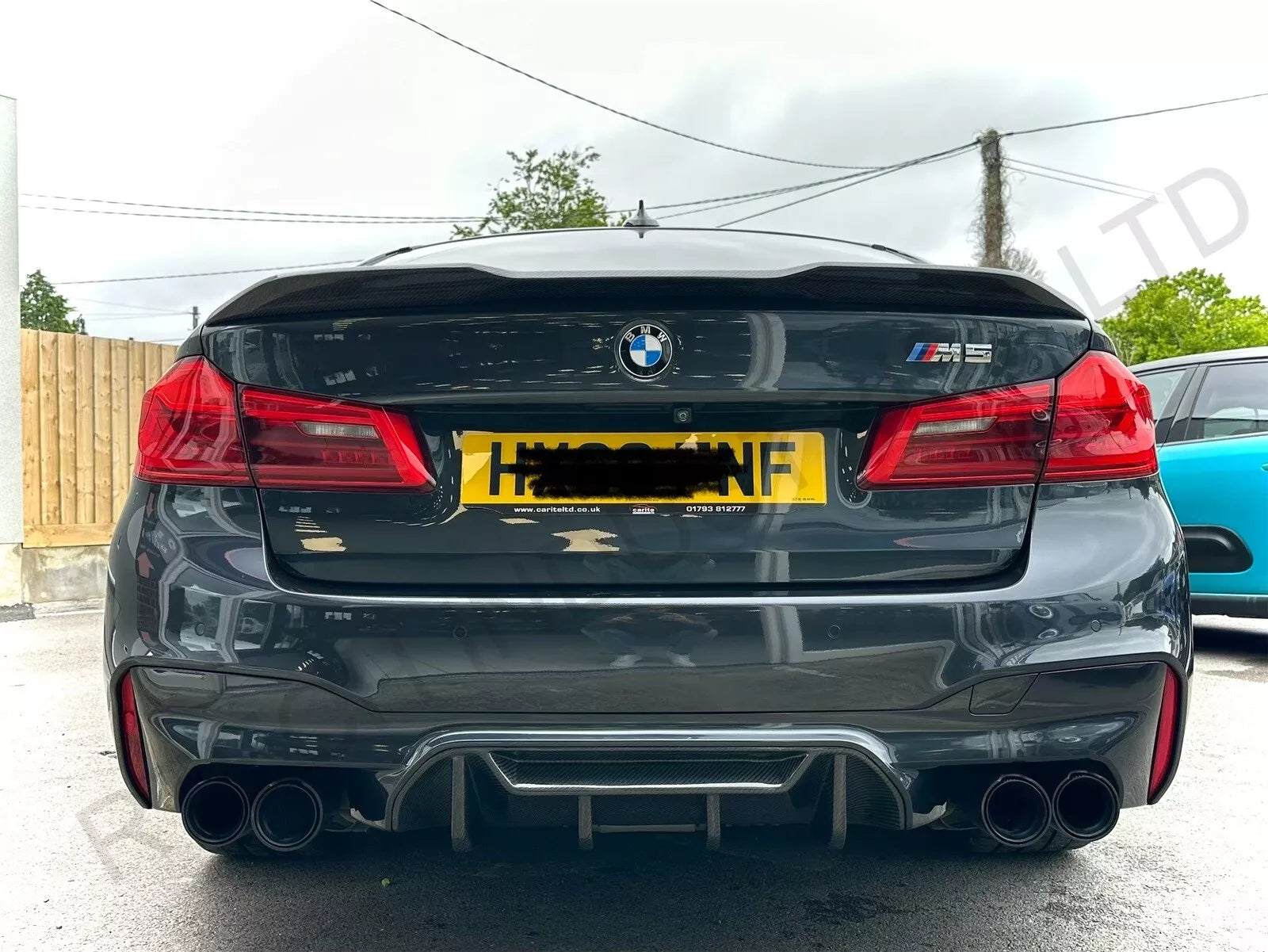 MP Style Carbon Fiber Exhaust Tips - BMW M5 F10/F90