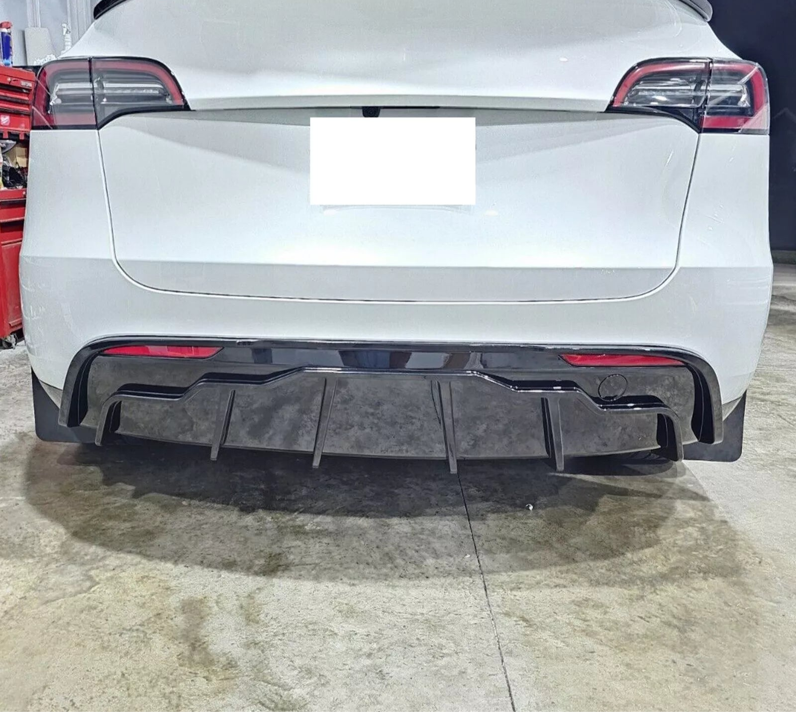 Gloss Black Rear Diffuser V1  - 20-24 Tesla Model Y