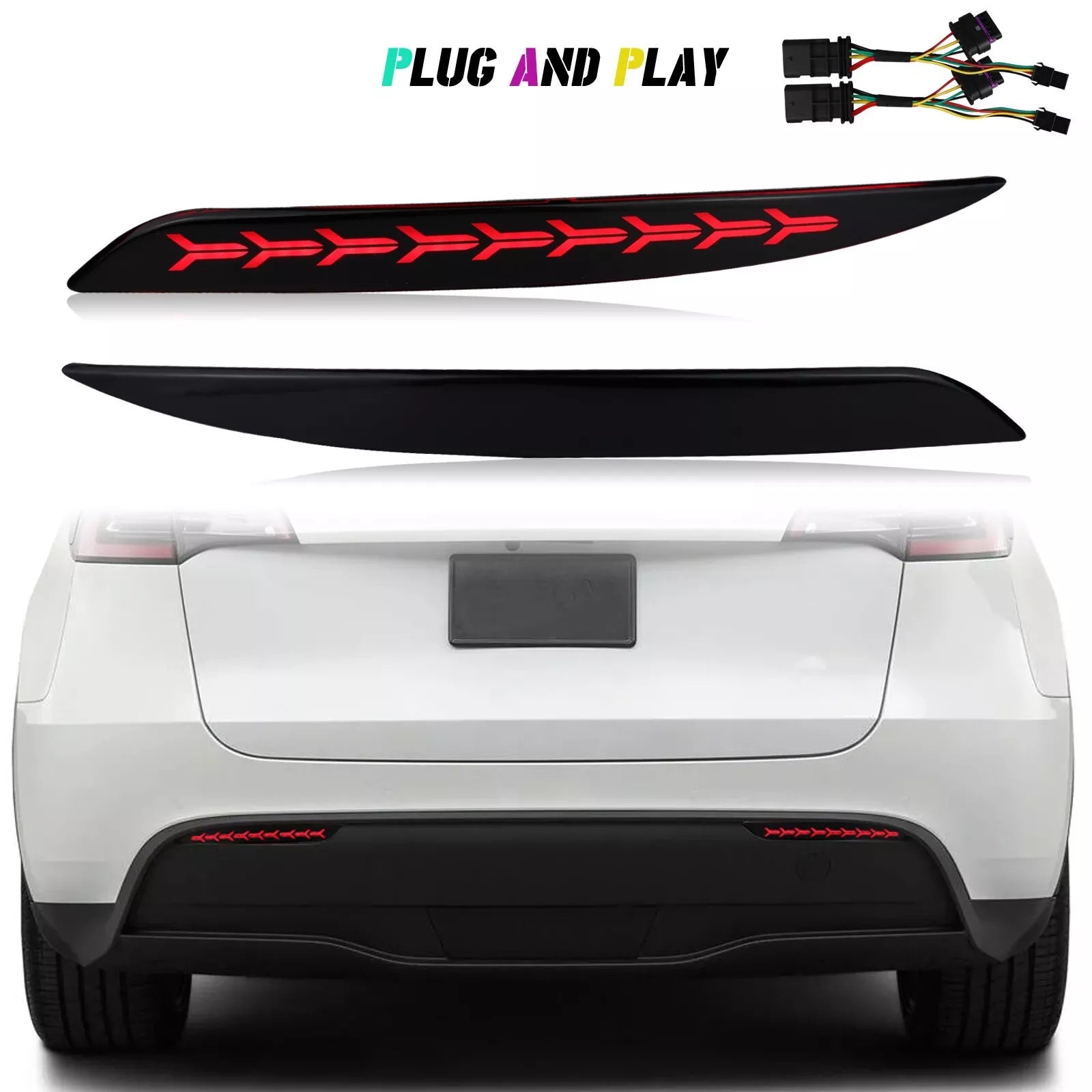 V2 Rear Reflector LED Turn Signal Brake Lights - Tesla Model 3/Y