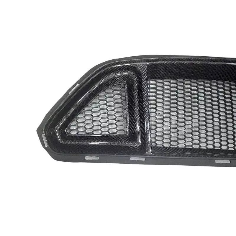 R Style Carbon Fiber Front Upper Mesh Grille - Ford Mustang 2015-2019