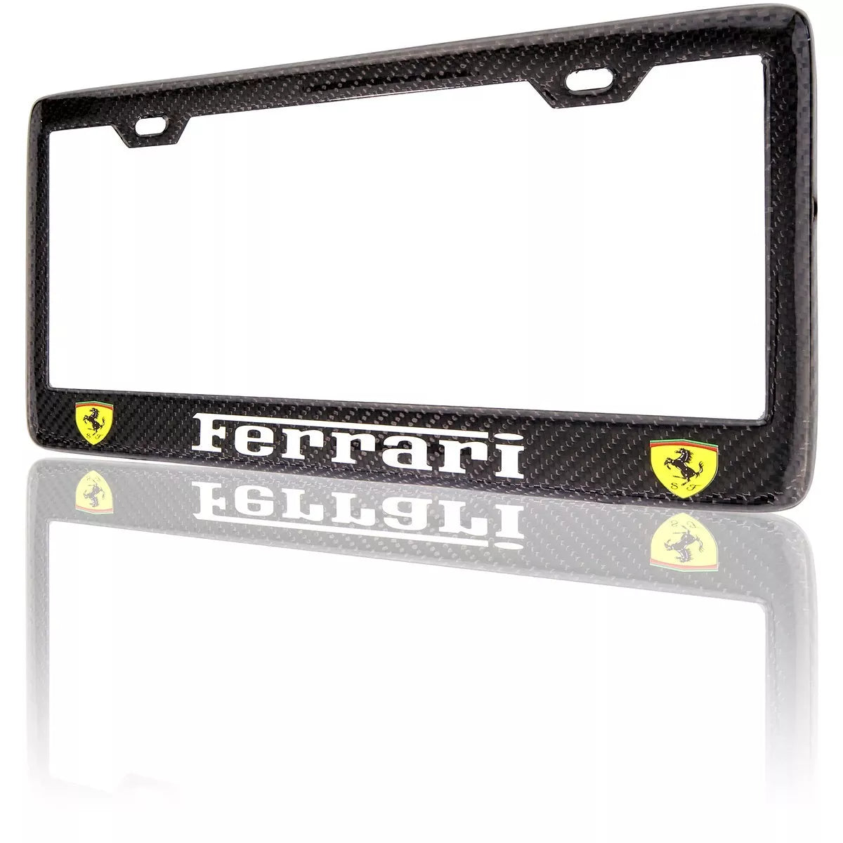 Carbon Fiber License Plate Frame - FERRARI