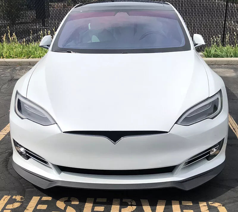 Carbon Fiber Front Lip Splitter V2 - 17-20 Tesla Model S