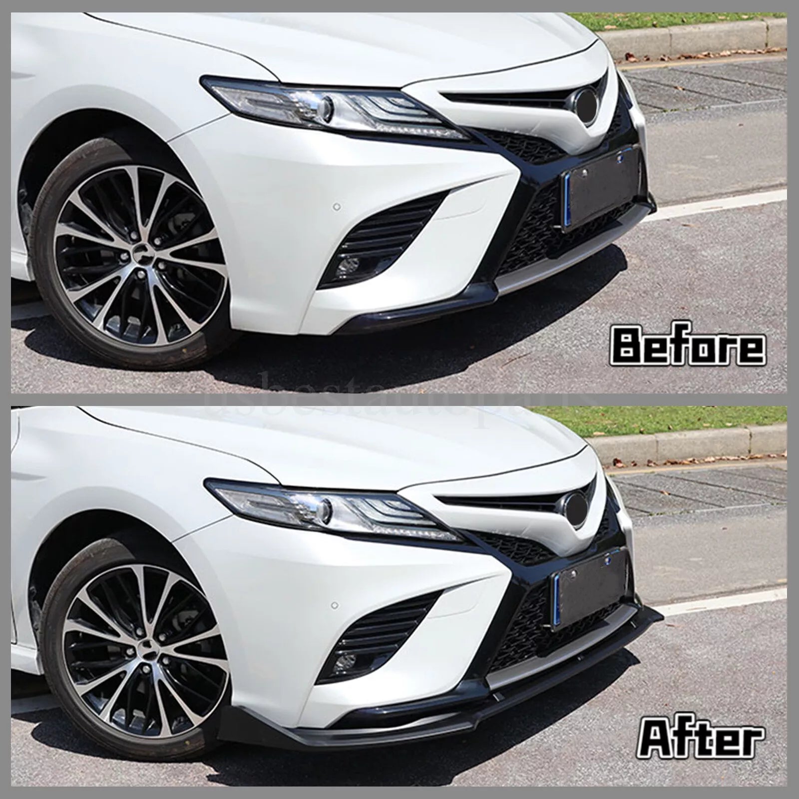 Gloss Black Front Lip - Toyota Camry 2021-2024