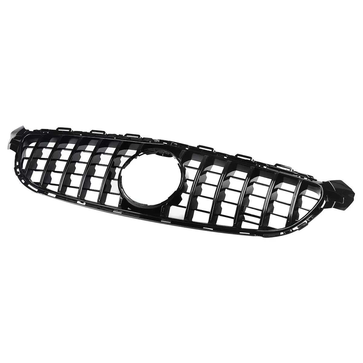 Gloss Black GT R Grille Grill For Mercedes-Benz W205 C63 C63S 2015-2018