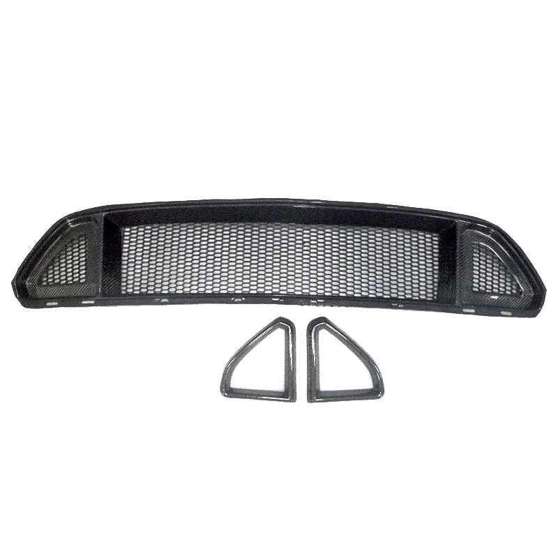 R Style Carbon Fiber Front Upper Mesh Grille - Ford Mustang 2015-2019