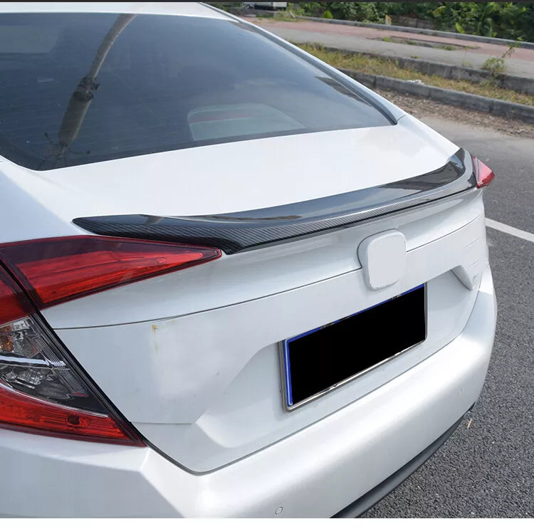 Carbon Fiber Rear Trunk Lip Spoiler - Honda Civic Sedan 10th Gen