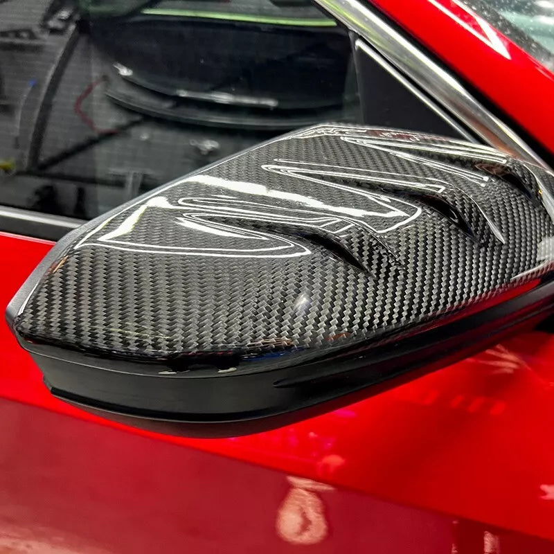 Carbon Fiber Mirror Caps Replacement - Honda Civic 10th Gen (2016-2021)