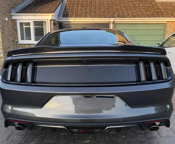 H Style Carbon Fiber Rear Trunk Spoiler - Ford Mustang