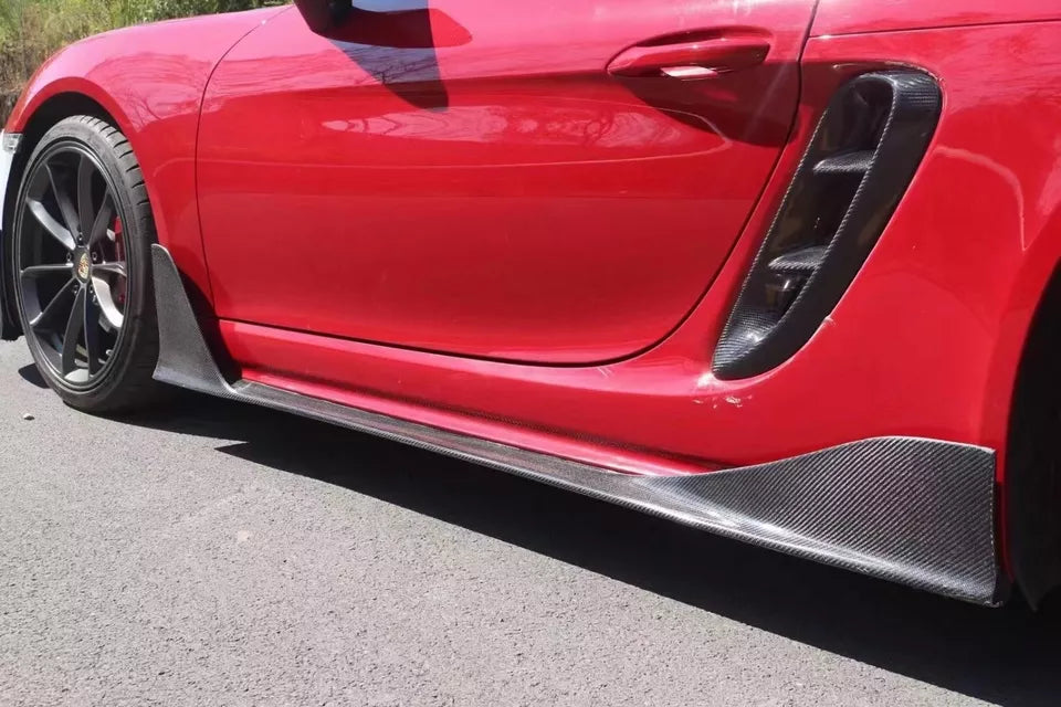 Winglet Carbon Fiber Side Skirts - Porsche 718 Cayman/Boxster