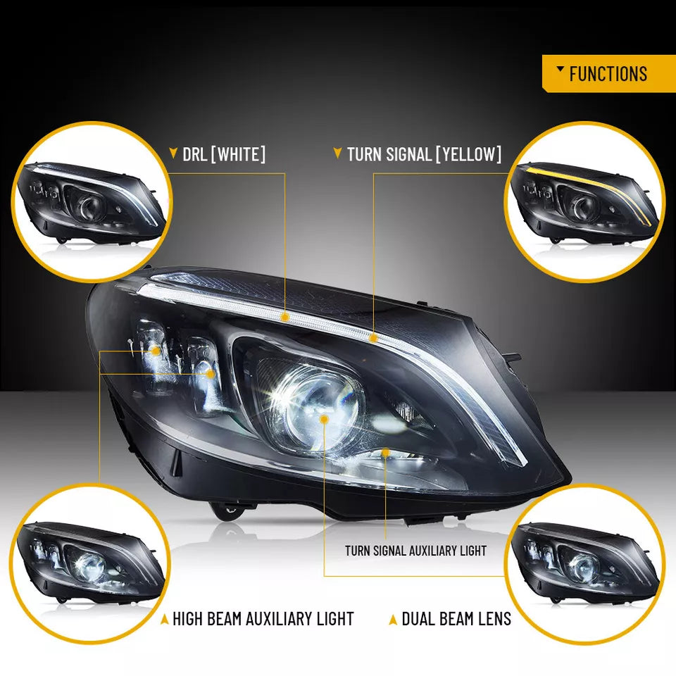 Full LED Headlights - Mercedes Benz C-Class AMG W205 2015-2021