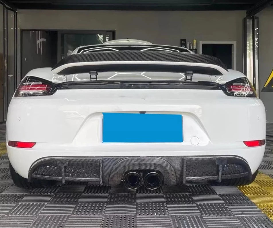 Carbon Fiber Rear Diffuser - Porsche 718 Boxster & Cayman