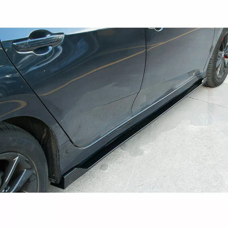 Gloss Black Side Skirts Extension - Honda Civic