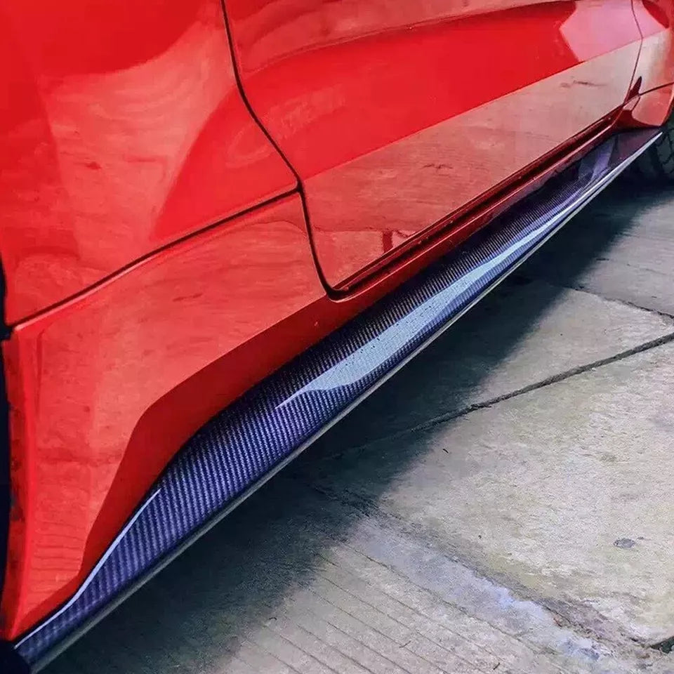 Carbon FIber Side Skirts Extension - Ford Mustang GT 2015-2022