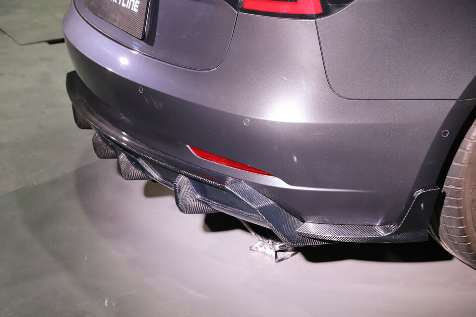 Carbon Fiber Rear Bumper Diffuser - Tesla Model 3