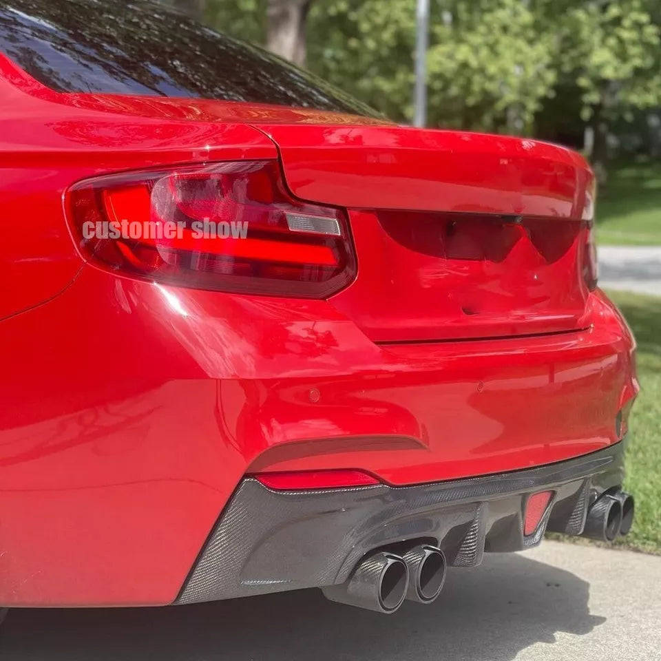 Carbon Fiber Rear Diffuser w/ LED BMW F22 / F23 2 Series