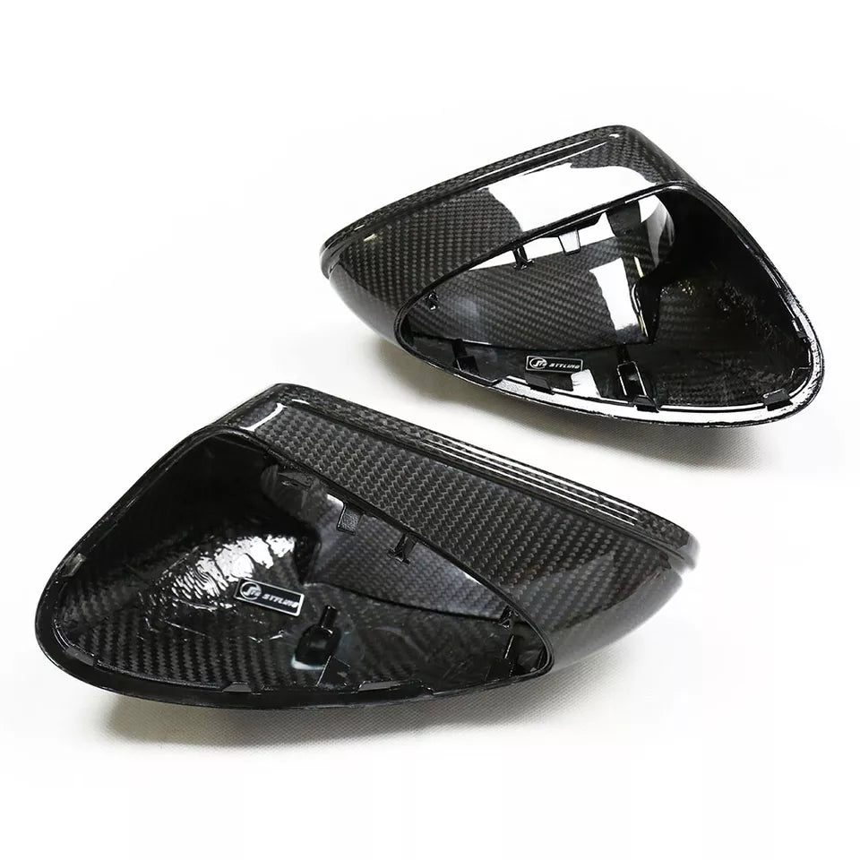 Dry Carbon Fiber Mirror Cap Set Replacement - Porsche 981 Boxster GTS 991 911