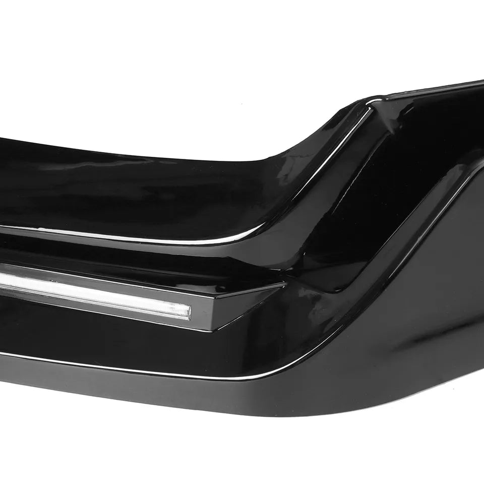 GLOSS BLACK LED FRONT BUMPER LIP W/ LED - HONDA CIVIC Si & HATCHBACK