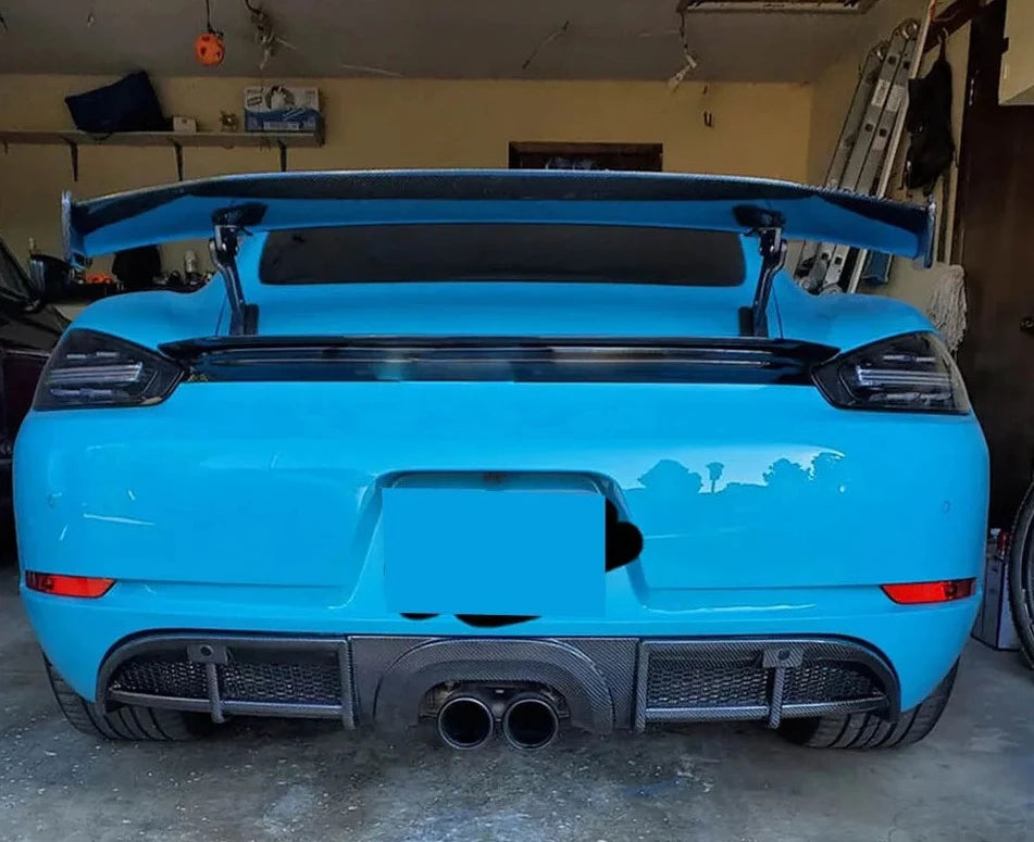 Carbon Fiber Rear Diffuser - Porsche 718 Boxster & Cayman