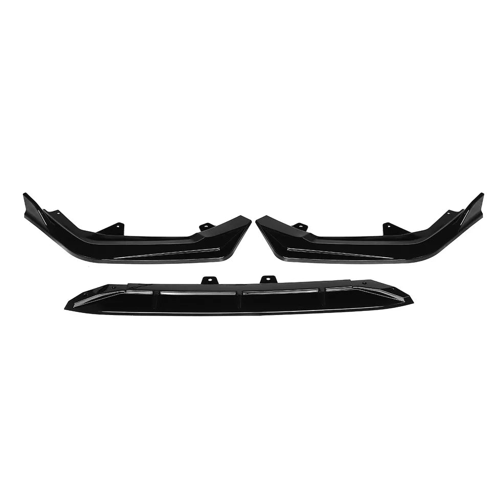 Gloss Black Front Lip Spoiler Splitter - Honda Civic 11th Gen