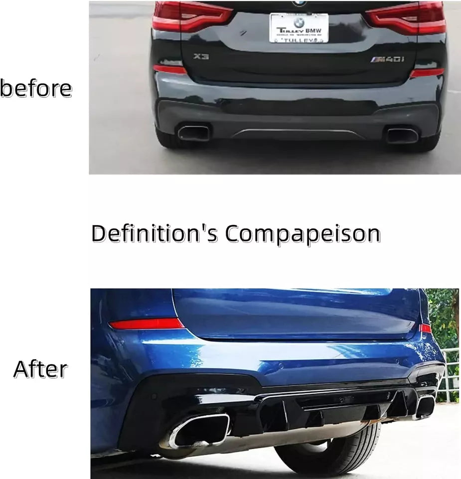 Gloss Black Rear Diffuser - BMW X3 G01