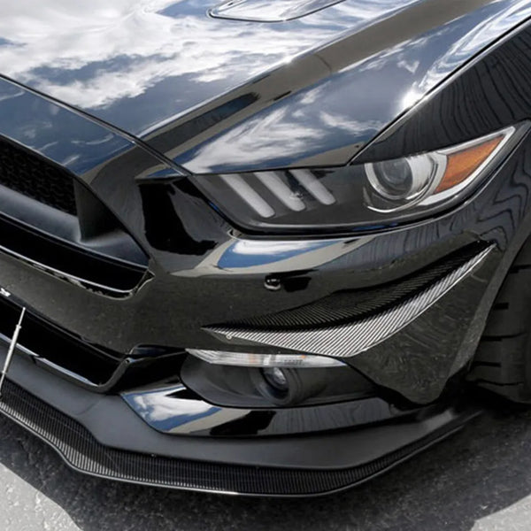Carbon Fiber Front Bumper Canard  - Ford Mustang