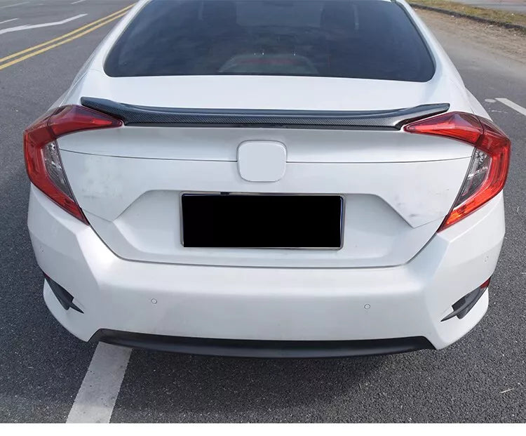 Carbon Fiber Rear Trunk Lip Spoiler - Honda Civic Sedan 10th Gen