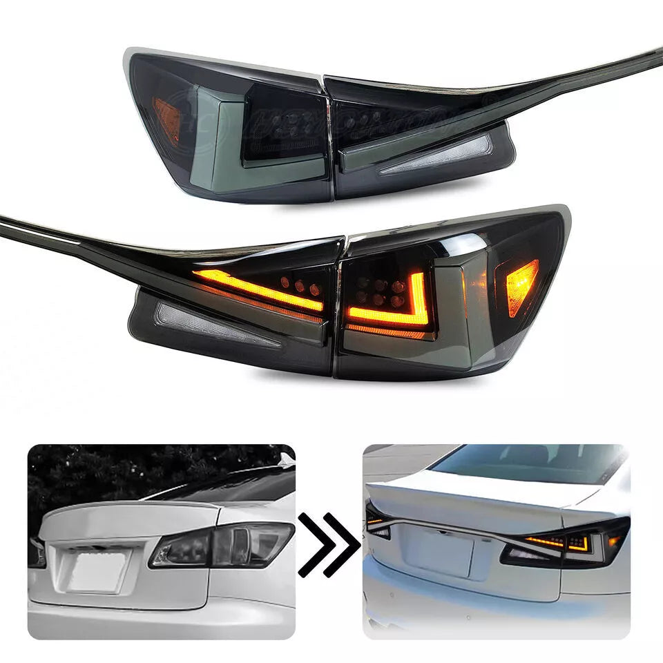 LED Tail lights w/ Trunk Bar Light - Lexus IS250 IS350